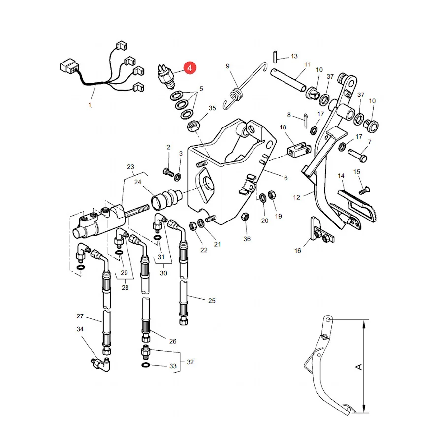 AGCO - 4271809M1 - Massey Ferguson  Kupplungspedalsensor