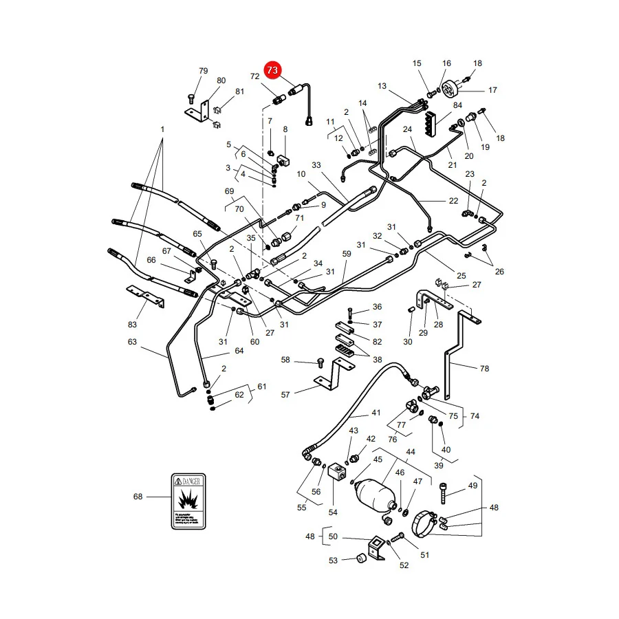 AGCO - 4275671M2 - Bremsanlagendrucksensor Massey Ferguson