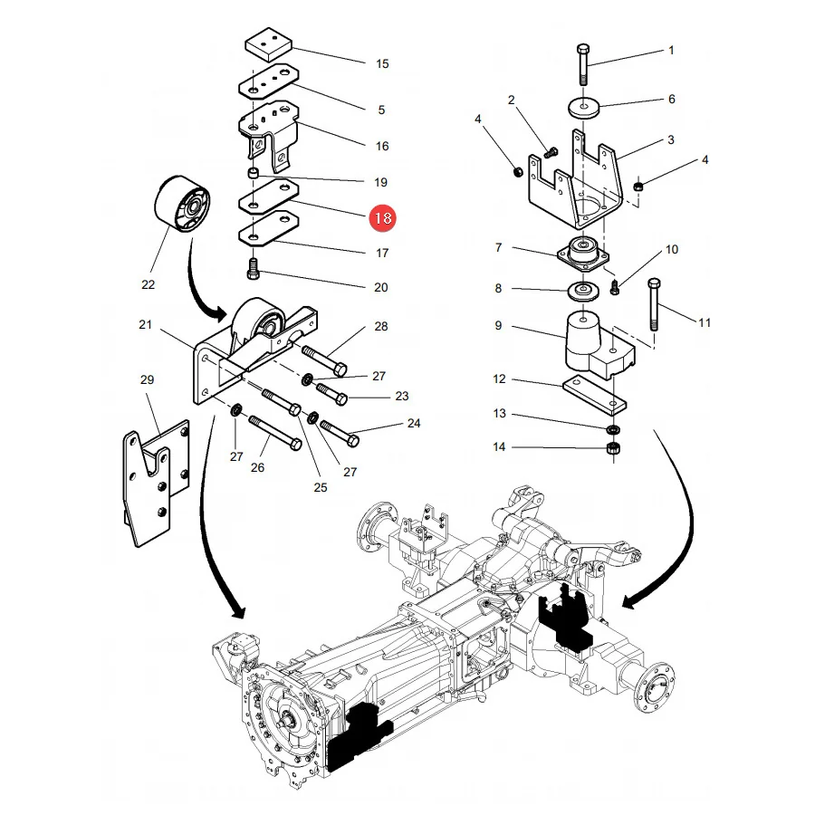 AGCO - 4288241M1 - Kabinen-Unterlegscheibe Massey Ferguson