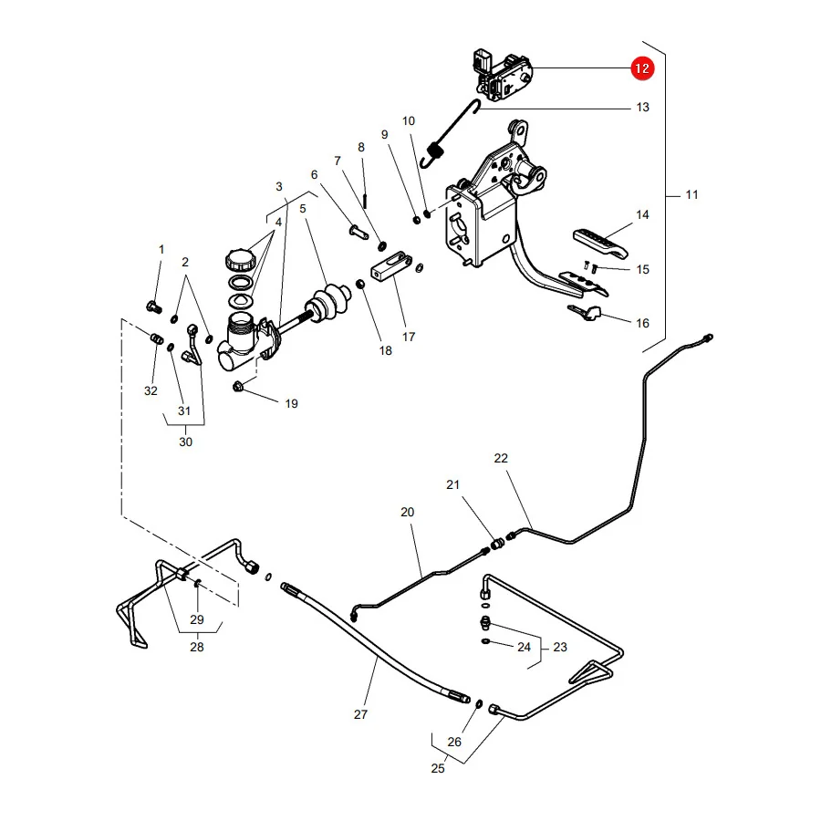AGCO - 4290395M4 - Massey Ferguson Kupplungspedalsensor