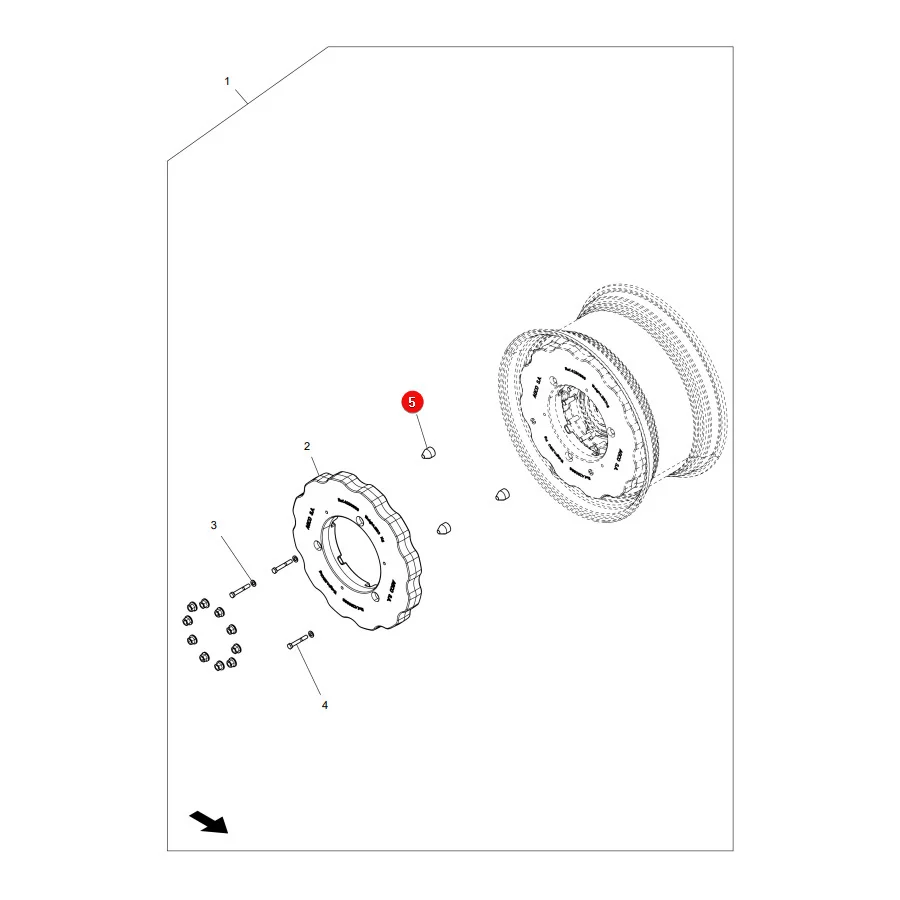AGCO - 4290868M1 - Vorderrad-Gewichtsaufnahme Massey Ferguson