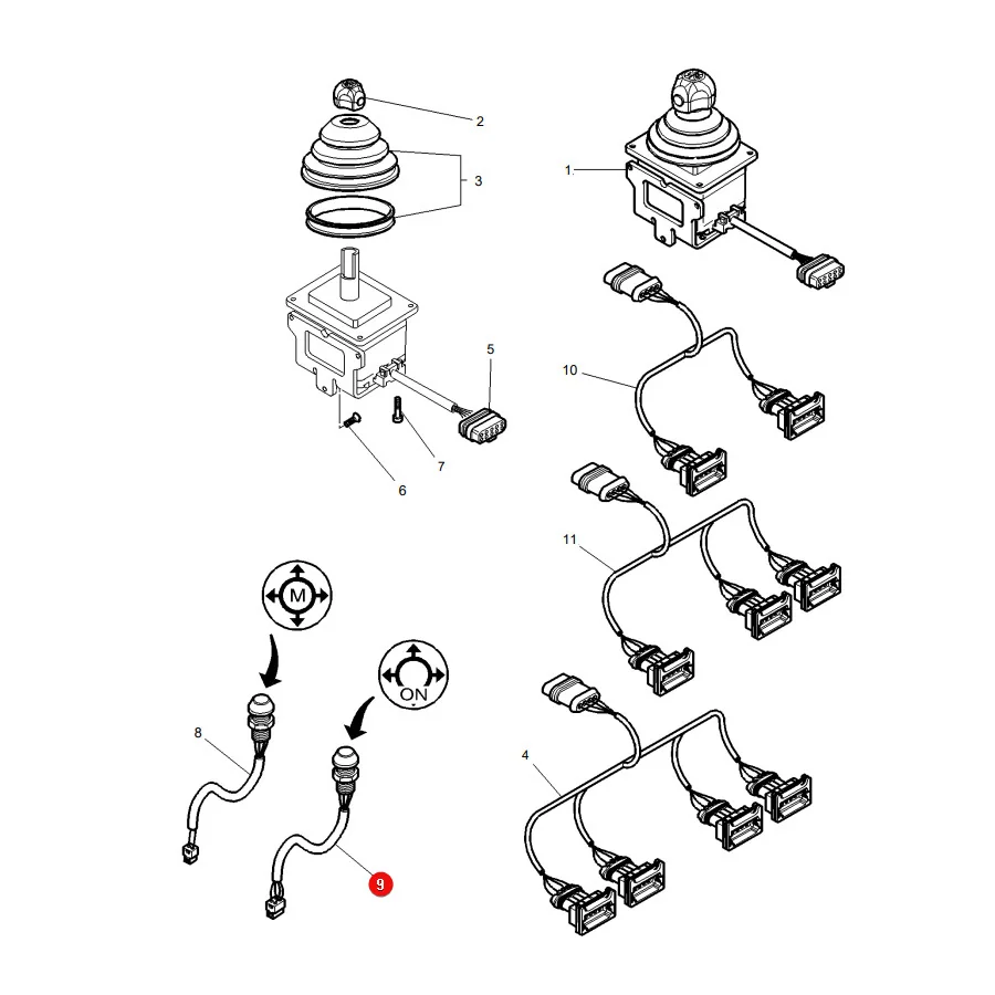 AGCO - 4291984M4 - Joystick-Schalter Massey Ferguson