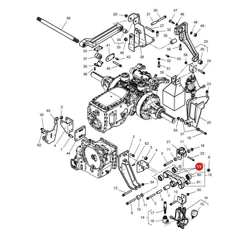 AGCO - 4297162M1 - Kunststoff-Kabinenbuchse Massey Ferguson