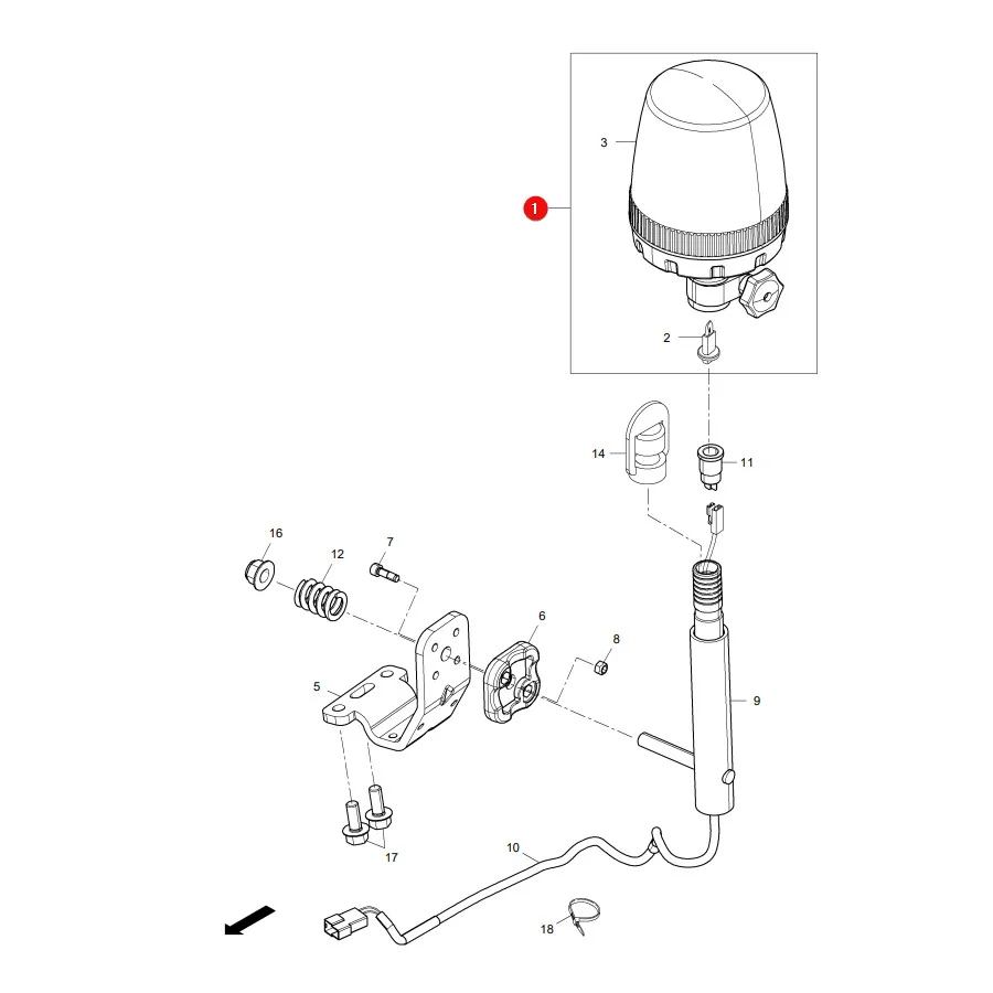 AGCO - 4298533M95 - Rundumleuchte Massey Ferguson