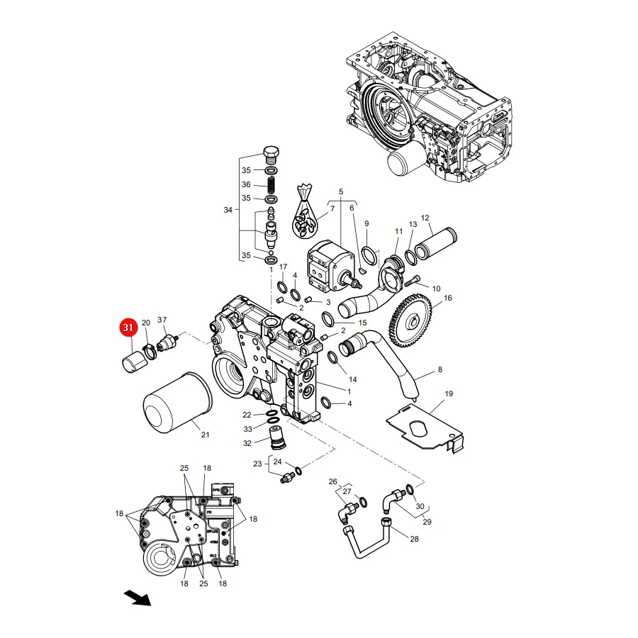 AGCO - 4305187M1 - Massey Ferguson Sensorabdeckung