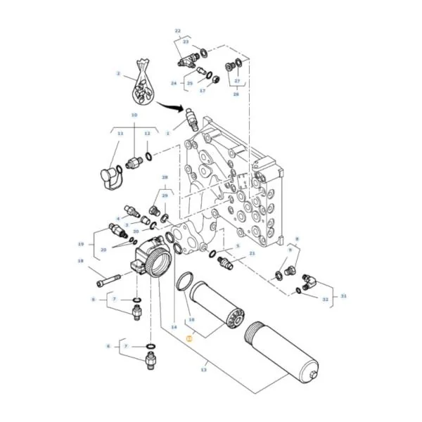 AGCO - 4312614M2 - Massey Ferguson  Hydraulikölfilter