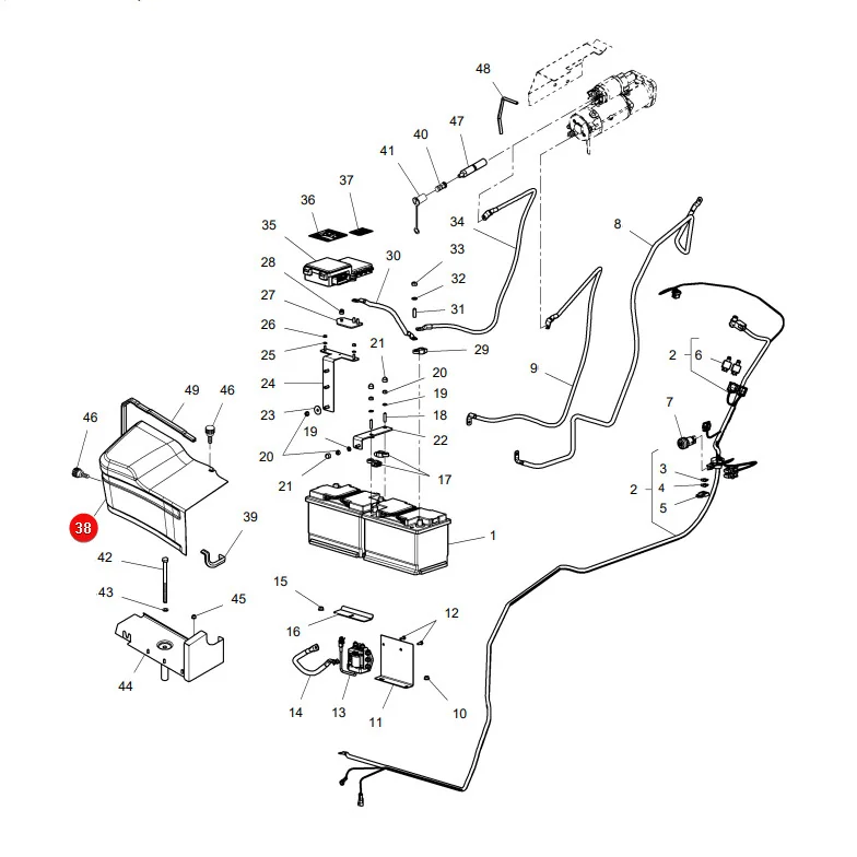 AGCO - 4353965M1 - Massey Ferguson Batterieabdeckung