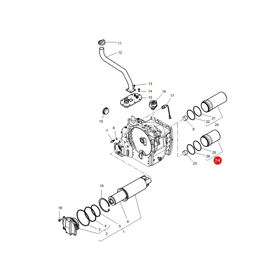 AGCO - 4355951M91 - Massey Ferguson Hydraulikfilterbehälter