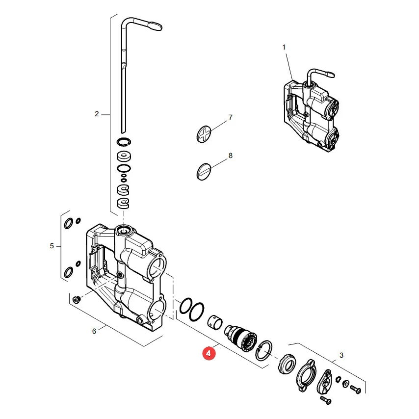 AGCO - 4358014M13 - Schnellkupplungs-Steckdosen-Reparatursatz Massey Ferguson