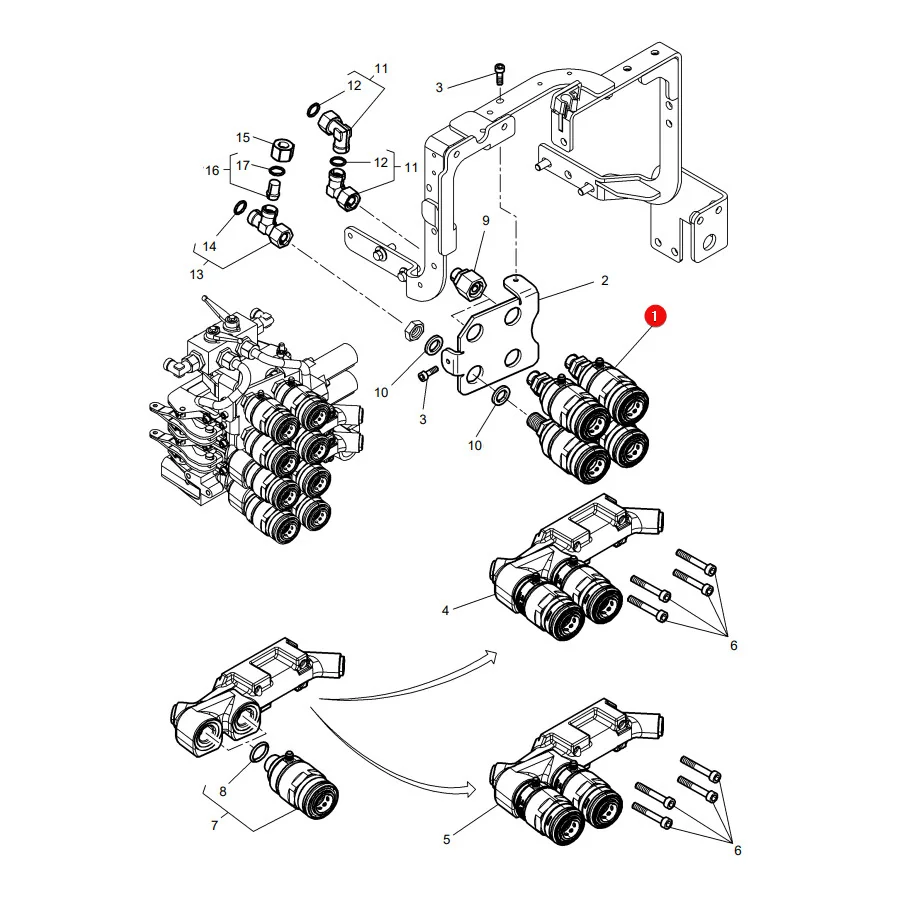AGCO - 4358116M2 - Hydraulik-Schnellkupplung Massey Ferguson