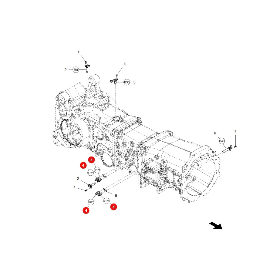 AGCO - 4364705M1 - Massey Ferguson Getriebesensor