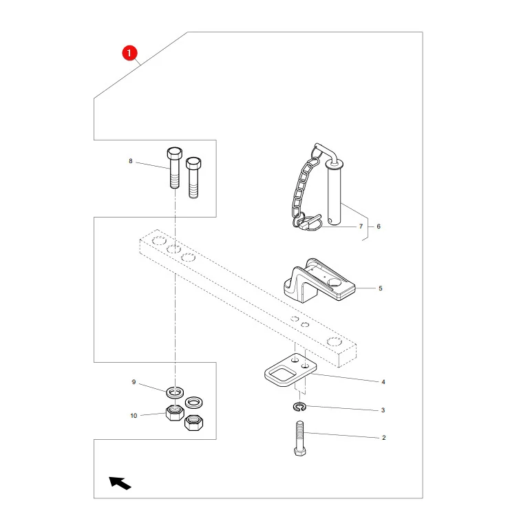 AGCO - 4367841M1 - Massey Ferguson Valtra  Zugstange