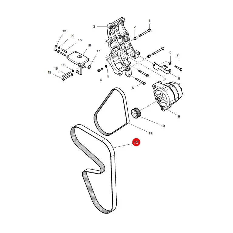 AGCO - 4378107M1 - Massey Ferguson  Keilriemen Lichtmaschine
