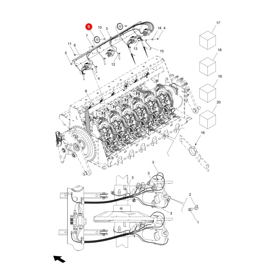 AGCO - 700712189 - Ballenwickelmagnet Massey Ferguson