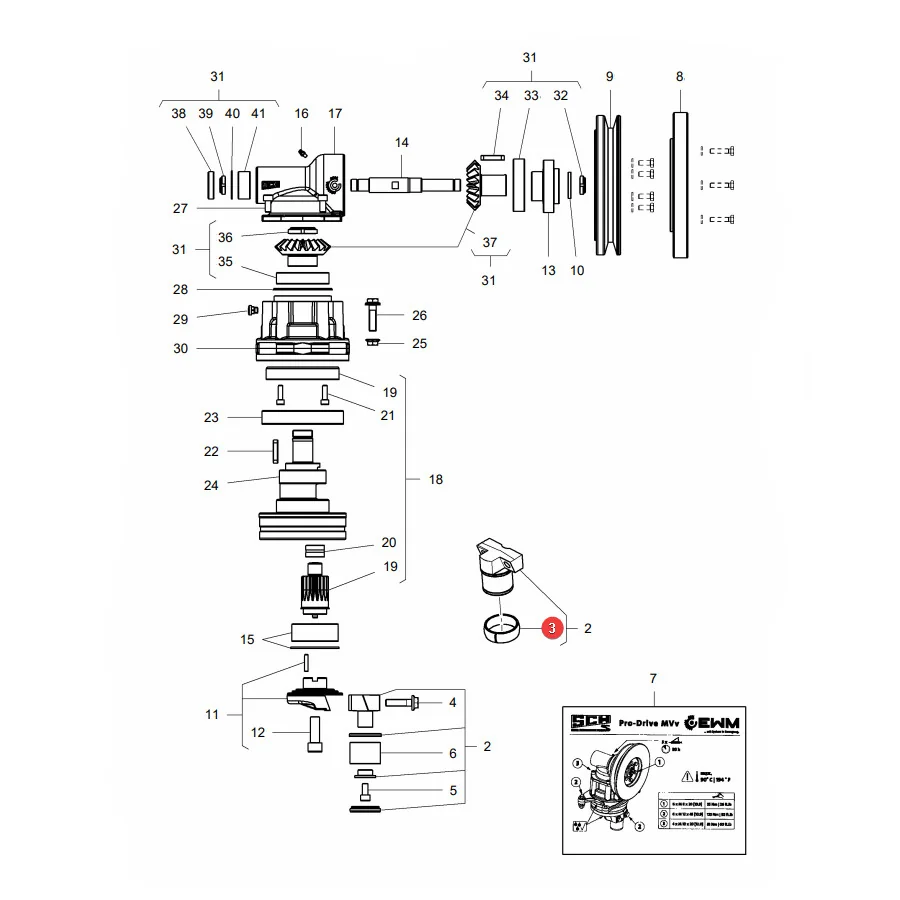 AGCO - 700719594 - Nylonbuchse SCH für den Mähwerkantrieb Massey Ferguson