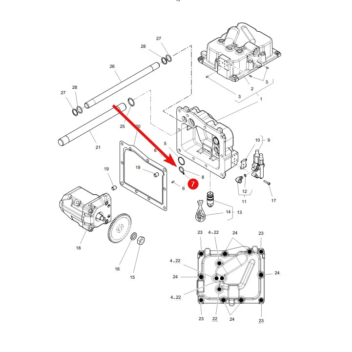 AGCO - 70923558 - Massey Ferguson  Hydraulikpumpen-O-Ring