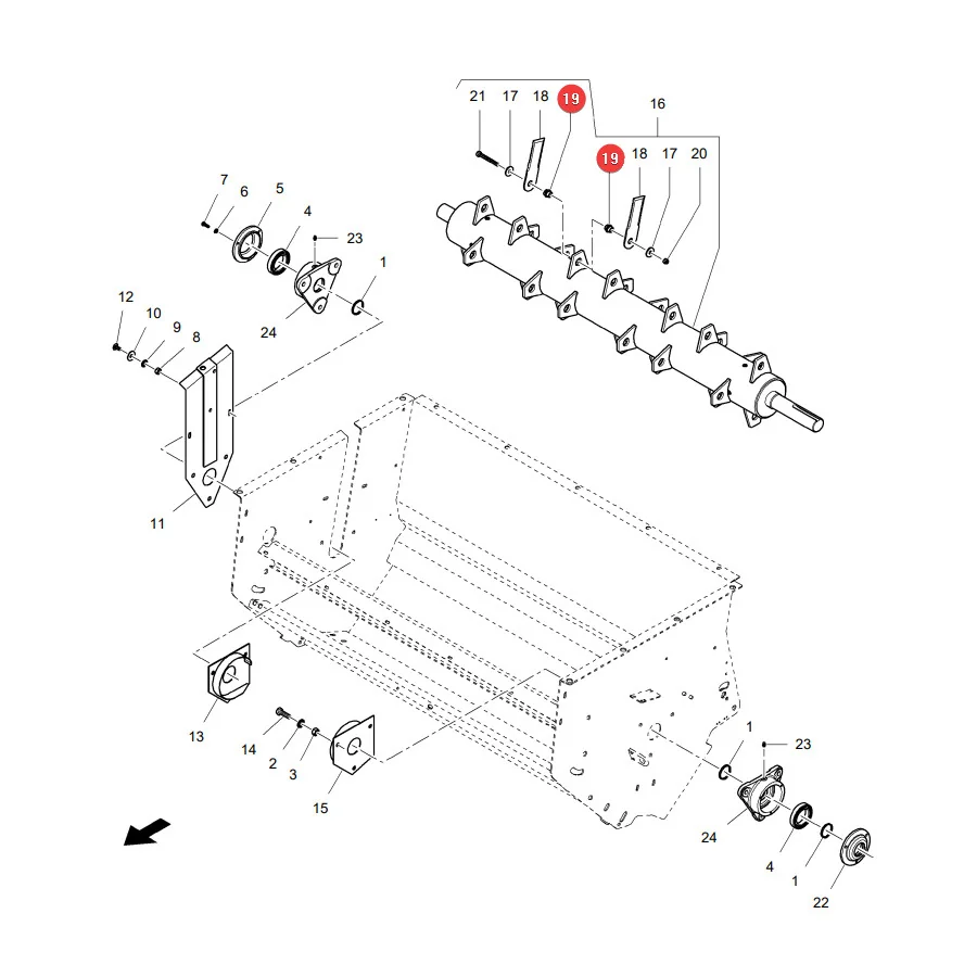 AGCO - 7110385M1 - Innenbuchse Häckselmesser Massey Ferguson