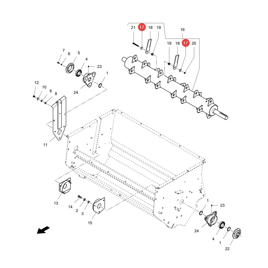 AGCO - 7110386M1 - Außenbuchse Häckselmesser Massey Ferguson