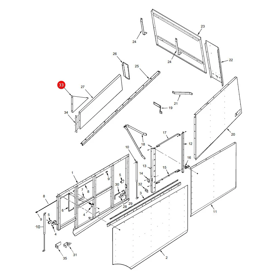 AGCO - 71400729 - Seitenabdeckung Massey Ferguson