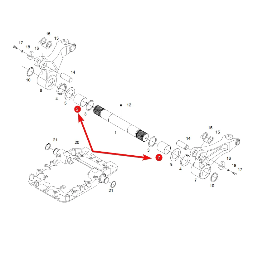 AGCO - 716860030061 -  Massey Ferguson Hubwellenbuchse