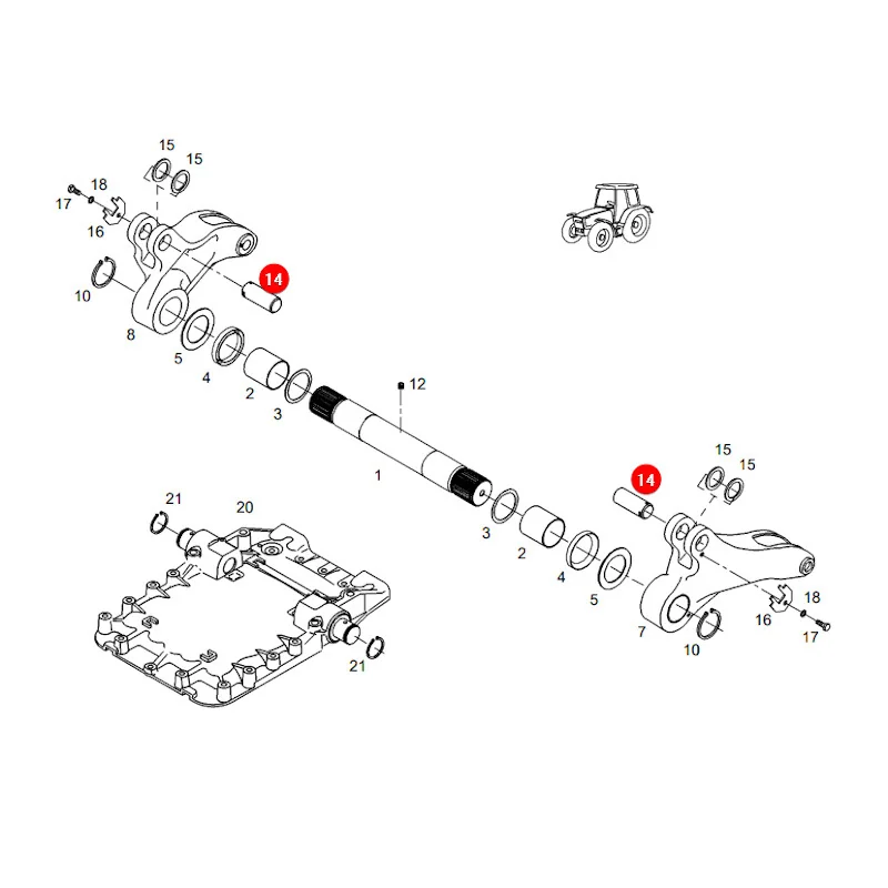 AGCO - 716860030080 -  Fendt Heckhubbolzen