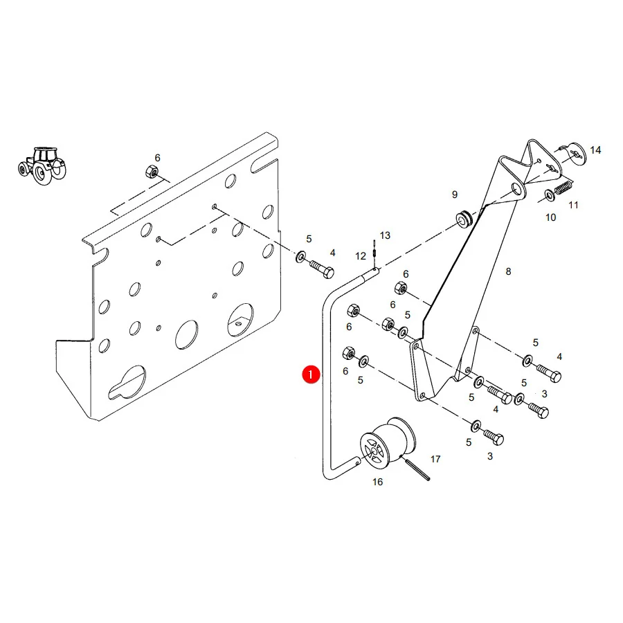 AGCO - 716870051261 - Fendt Heckkupplungsgriff