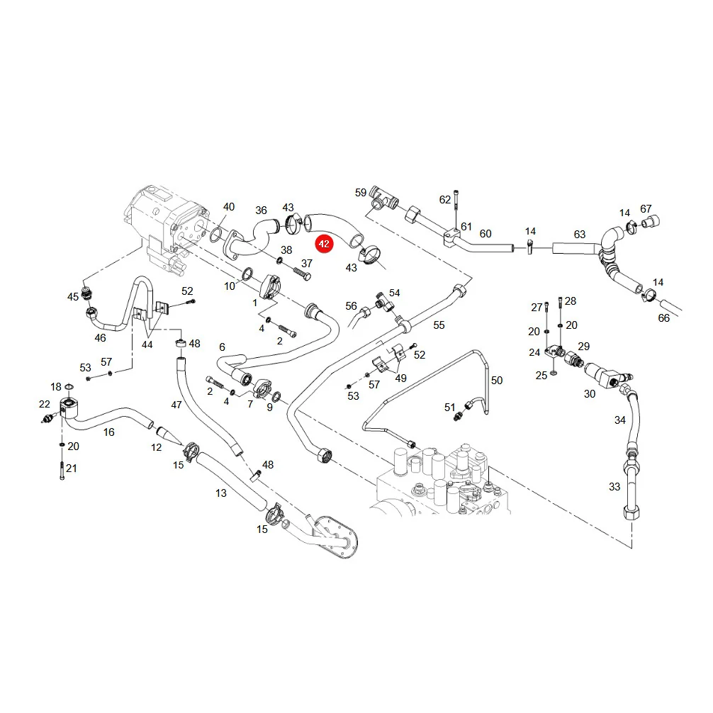 AGCO - 716951010092 - Fendt Hydrauliksystemschlauch