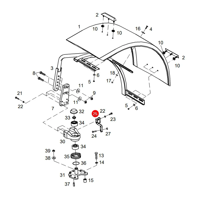 AGCO - 718701030020 - Kotflügelhalterung Fendt