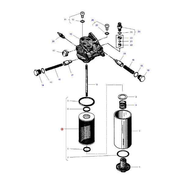 AGCO - 72511240 -  Massey Ferguson Hydraulikölfilter