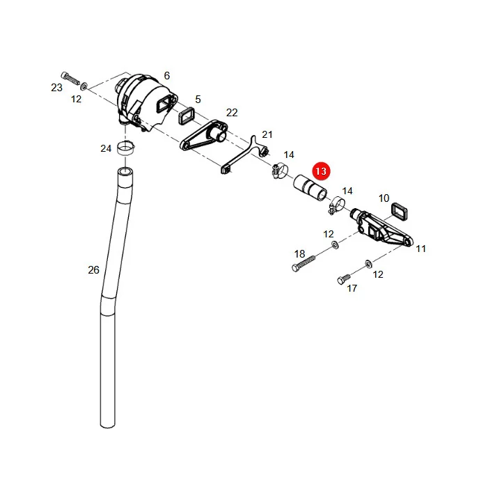 AGCO - 725200010130 - Gummi-Entlüftungsschlauch Fendt