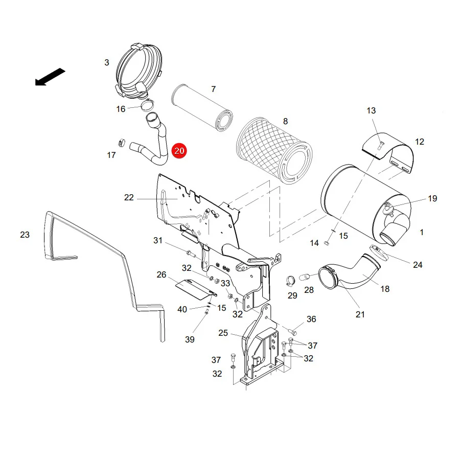 AGCO - 725200090110 - Luftschlauch Fendt