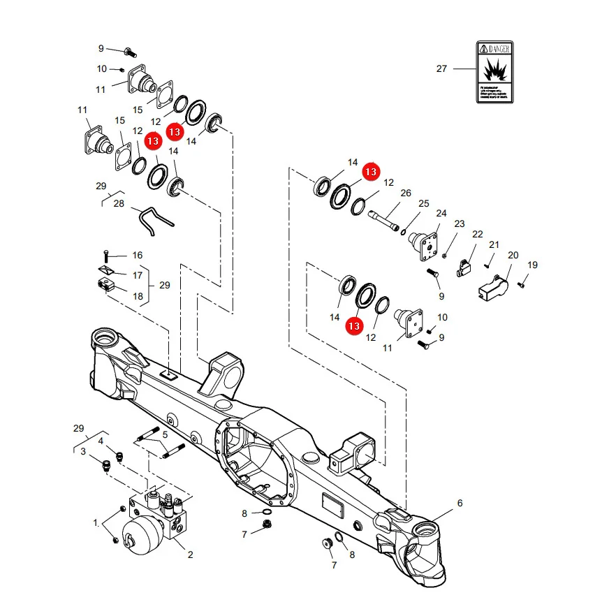 AGCO - 7300104602 - Massey Ferguson Valtra Achslager-Unterlegscheibe