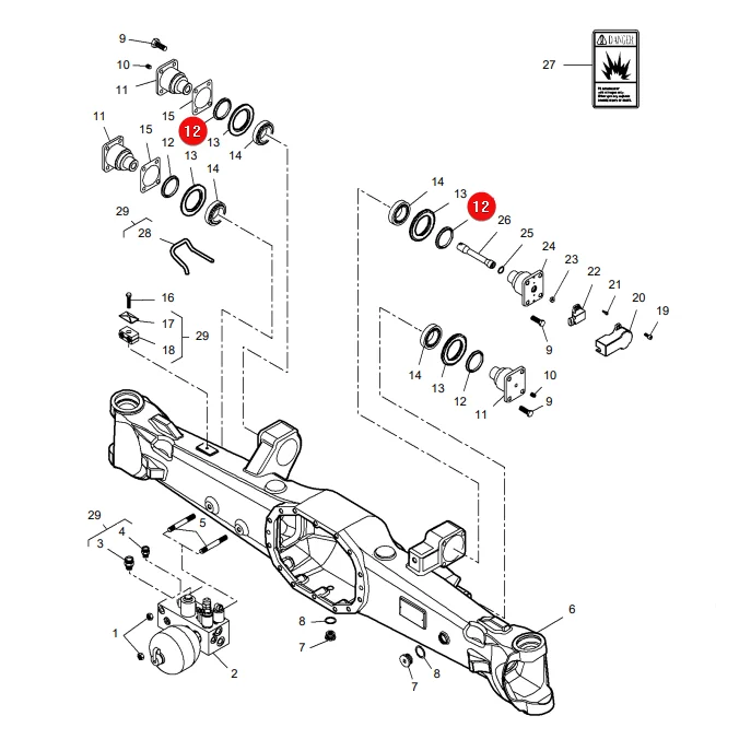 AGCO - 7300104701 - Massey Ferguson Vorderachse Flachdichtung
