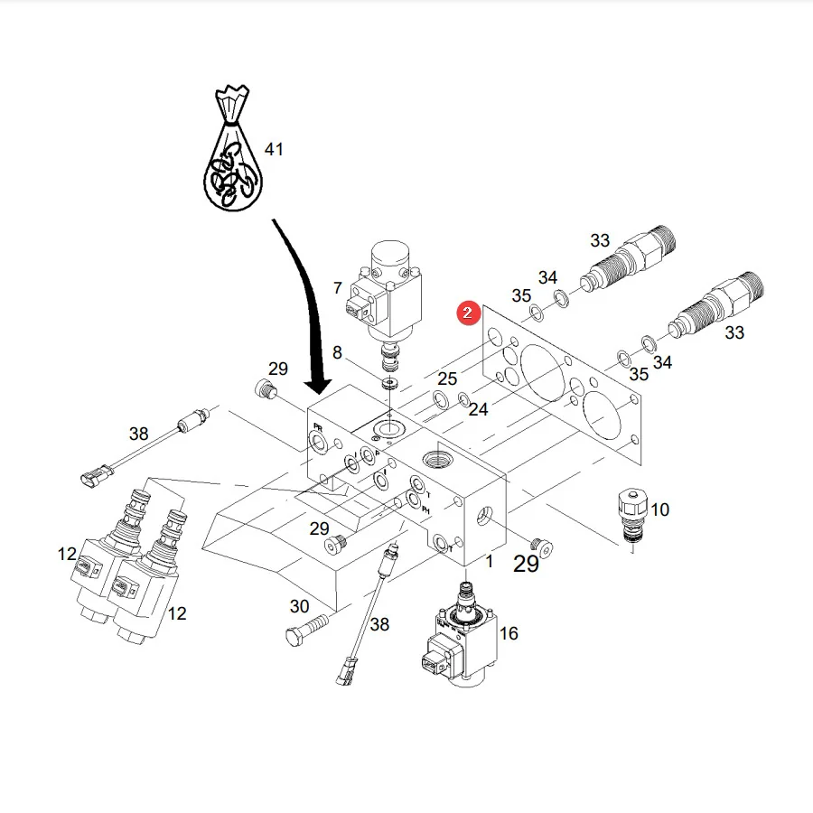 AGCO - 737100600010 - Massey Ferguson Ventilblock Flachdichtung