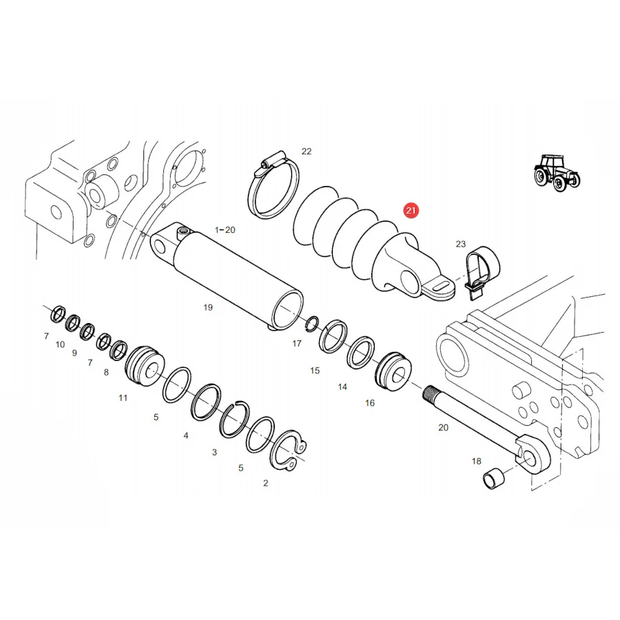 AGCO - 737921020010 - Gummikappe für Stellantrieb Fendt
