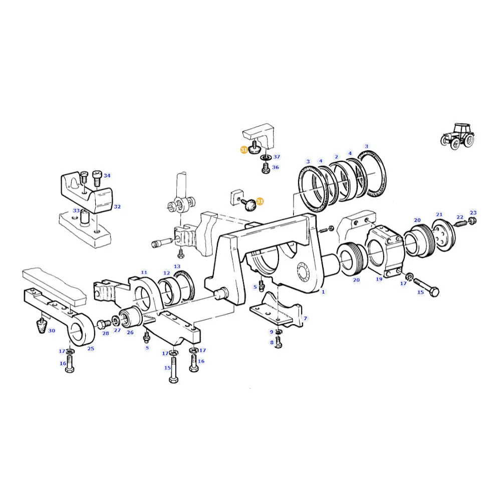 AGCO - 816301050080 - Stoßdämpfer-Achspuffer Fendt