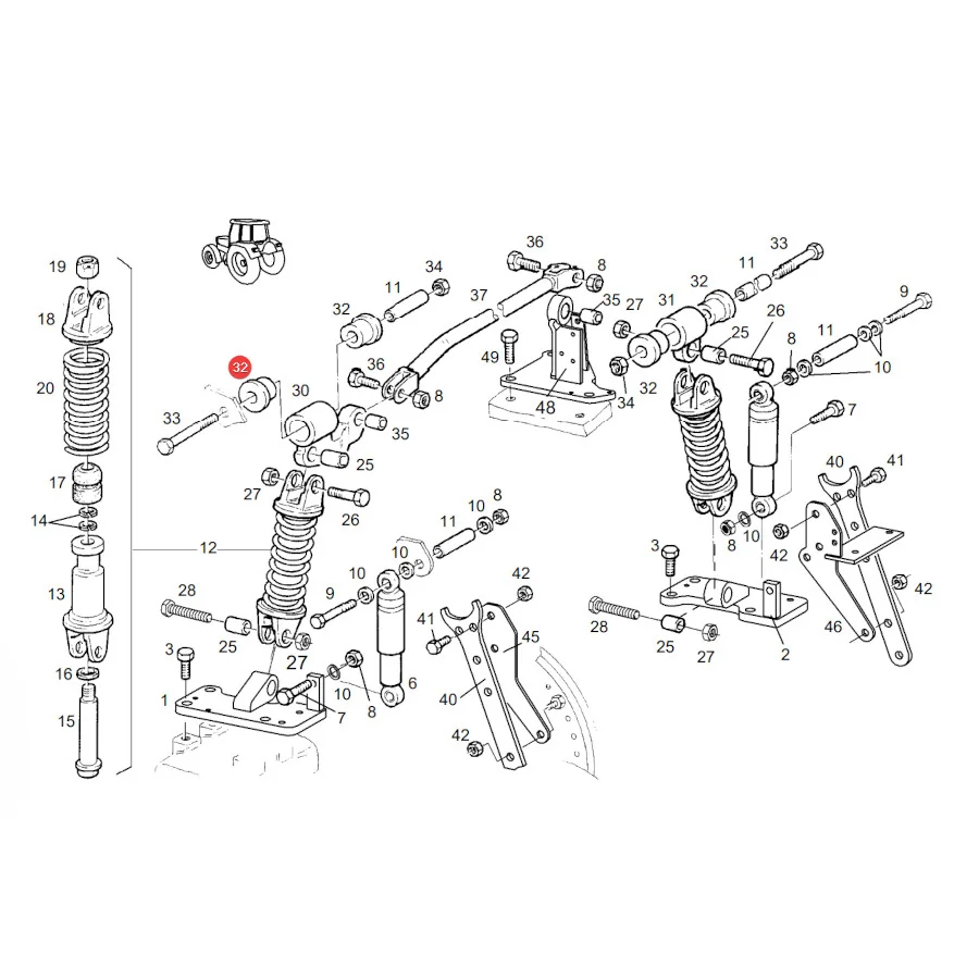 AGCO - 816500200280 - Gummibuchse Kabinenfederung Fendt