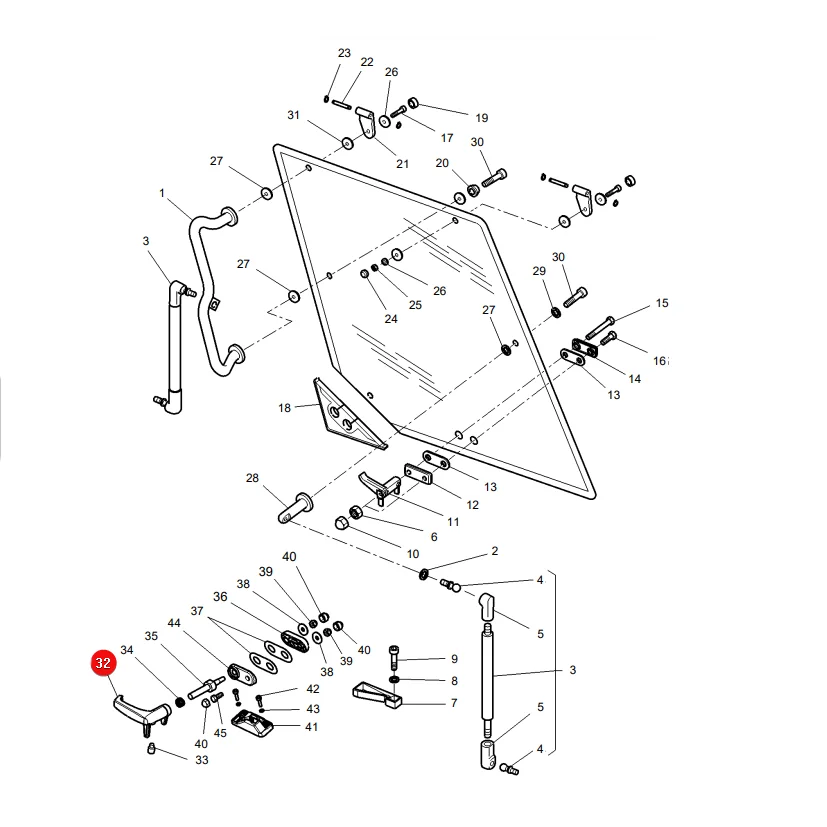 AGCO - 816810050080 - Massey Ferguson Fendt Hintertürgriff