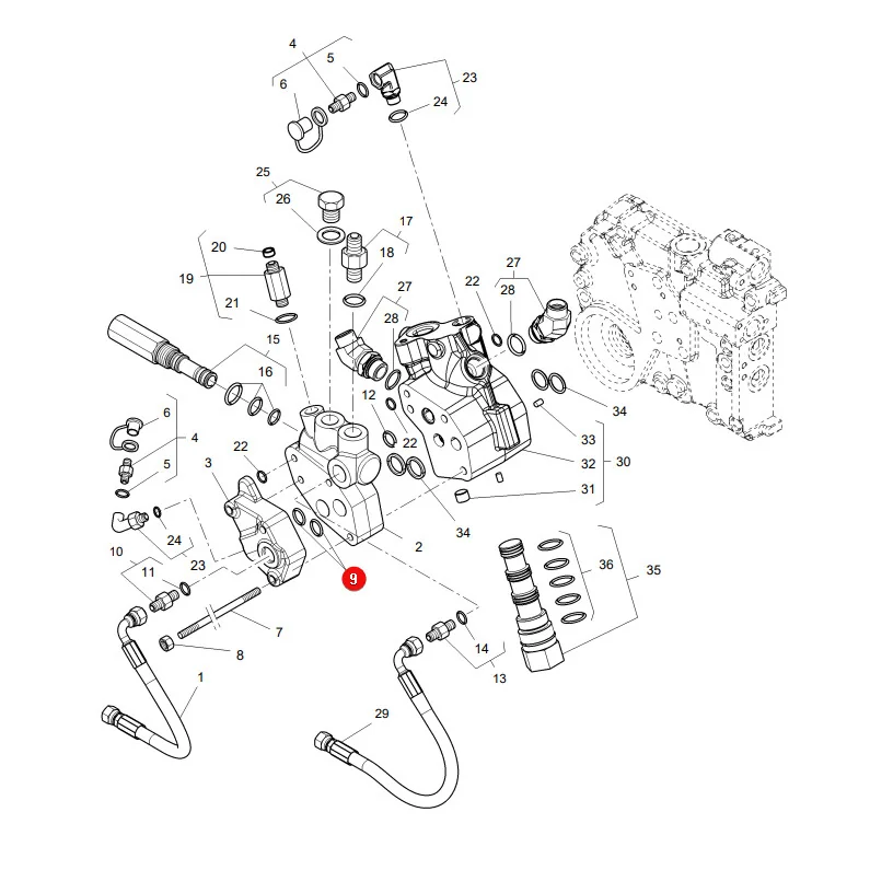 AGCO - 832276M1 - Massey Ferguson Hydraulikdeckel O-Ring