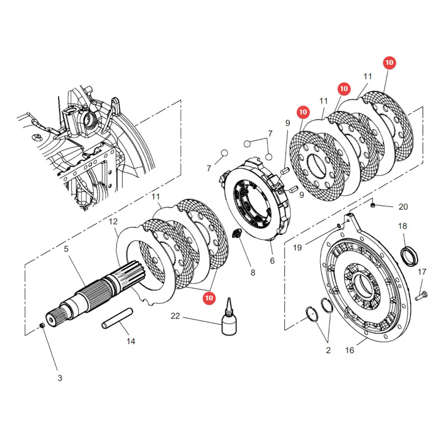 AGCO - 835100321071 -  Massey Ferguson Bremsscheibe