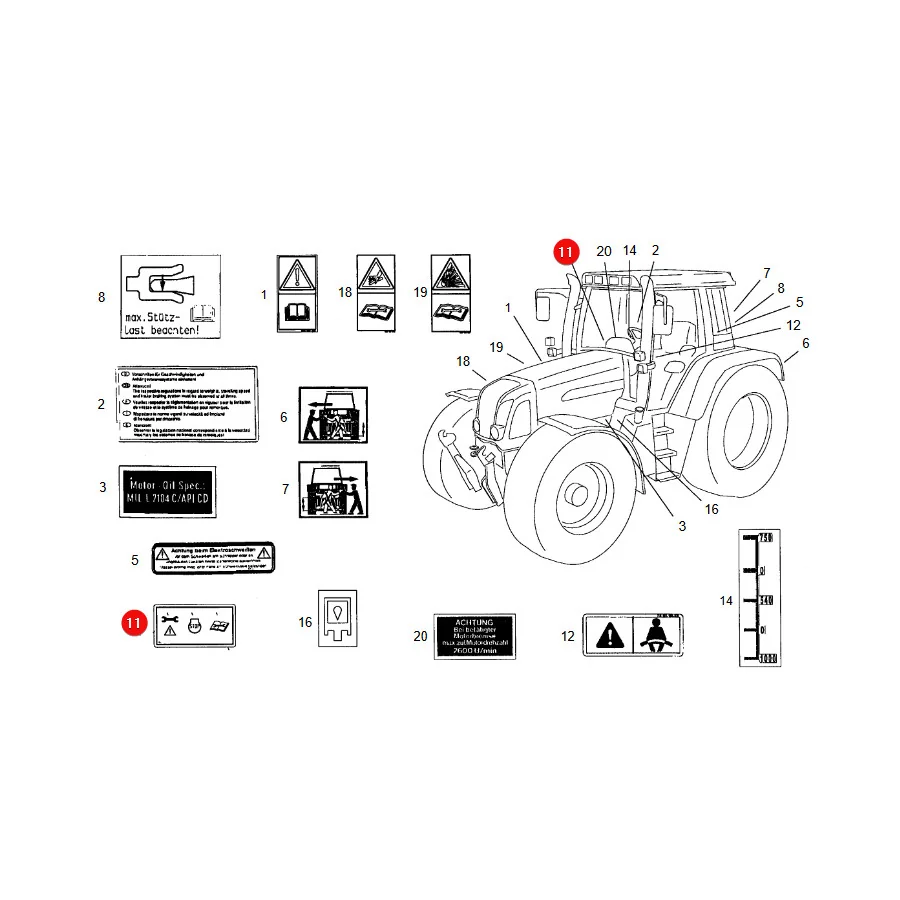 AGCO - 916100090100 - Aufkleber Fendt