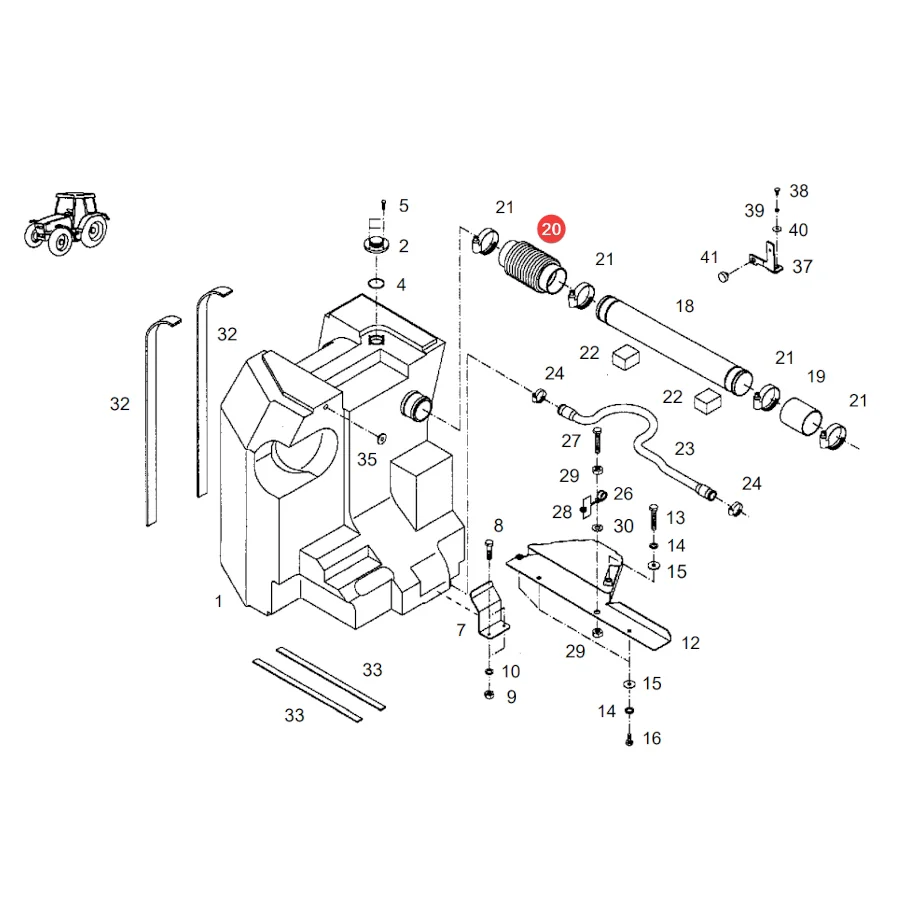 AGCO - 916201061060 - Gummischlauch Kraftstoffsystem Fendt