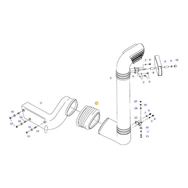 AGCO - 926200090060 - Gummiverbinder des Ansaugsystems Fendt