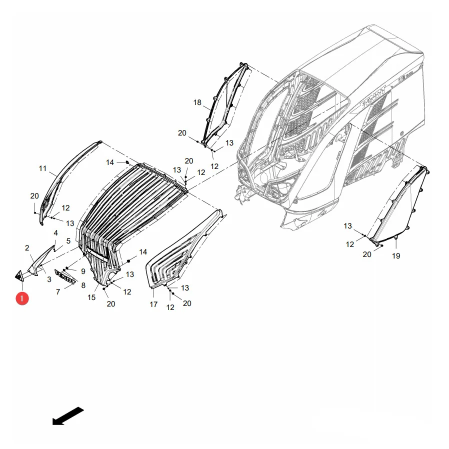 AGCO - 930500022882 - Kunststoffemblem Fendt