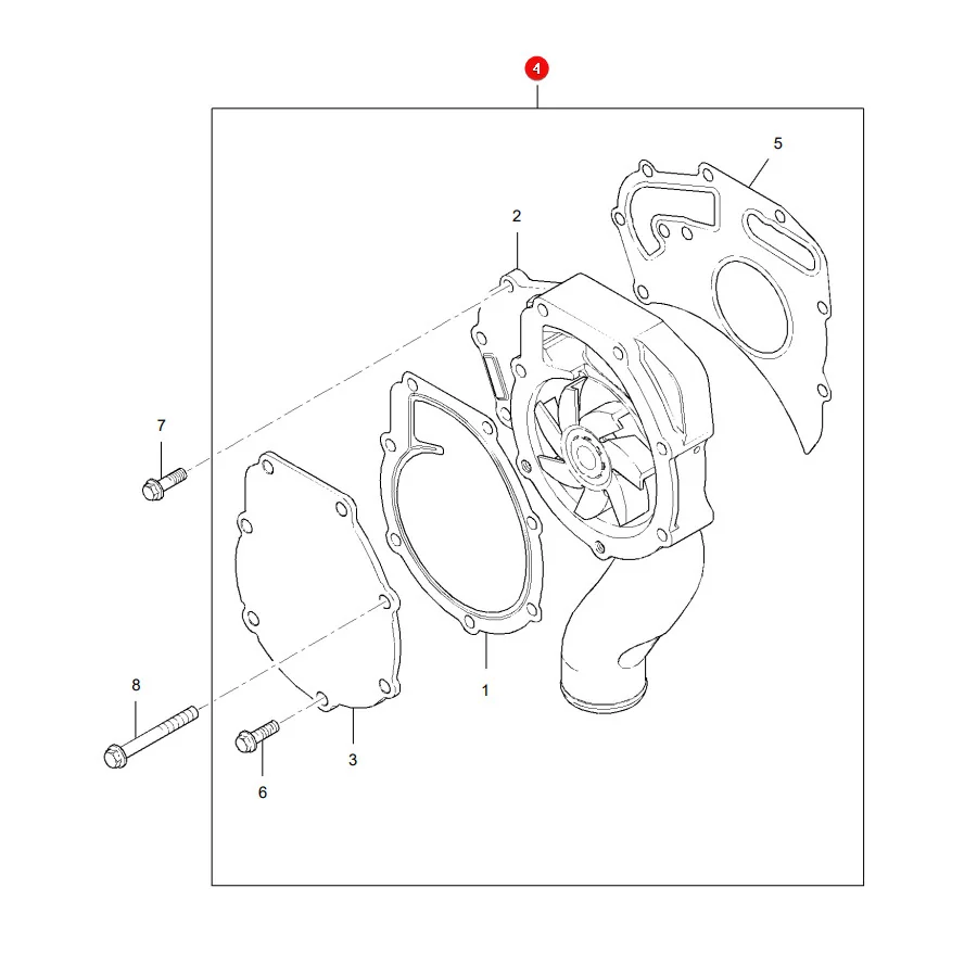 AGCO - ACP0230380 - Wasserpumpe Massey Ferguson