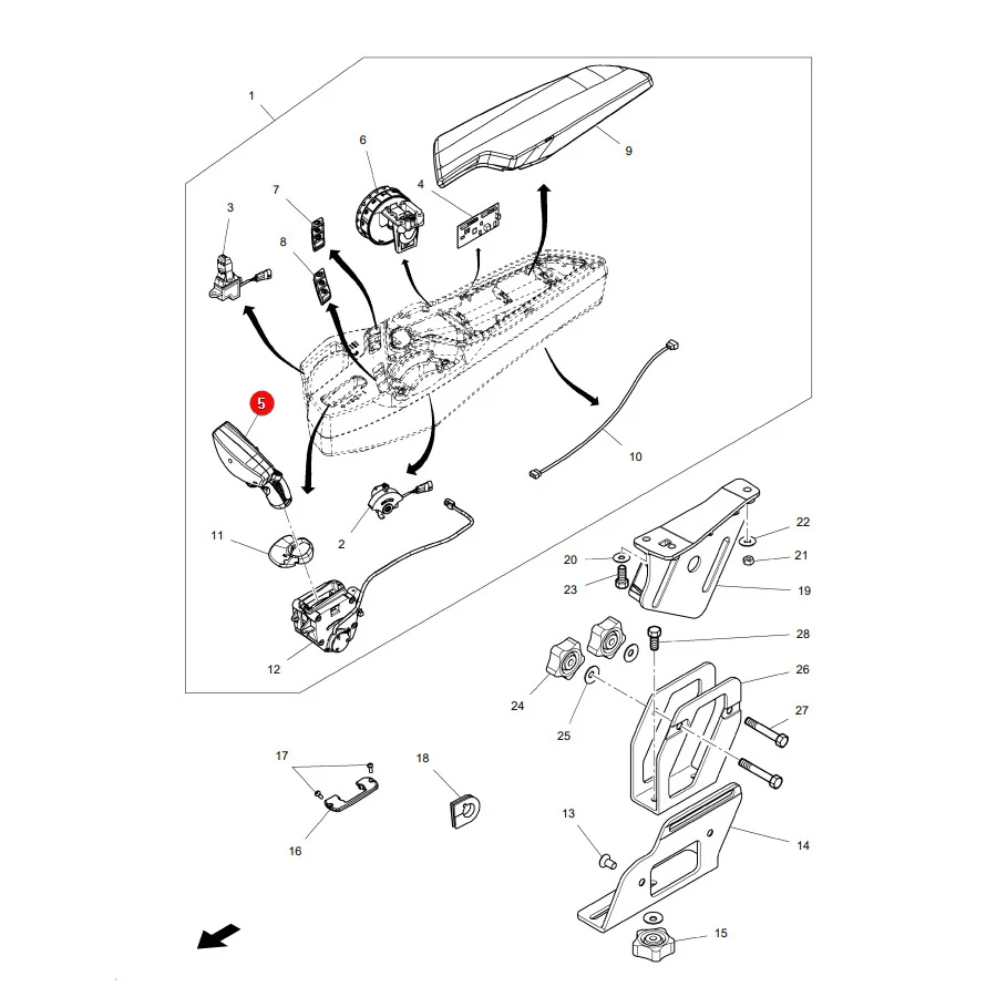 AGCO - ACP0353190 - Fahrerhaus-Joystick Massey Ferguson