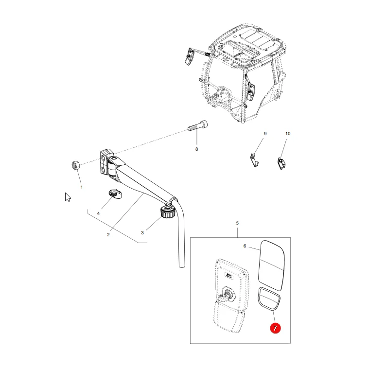 AGCO - ACP0400700 - Massey Ferguson Spiegelglas