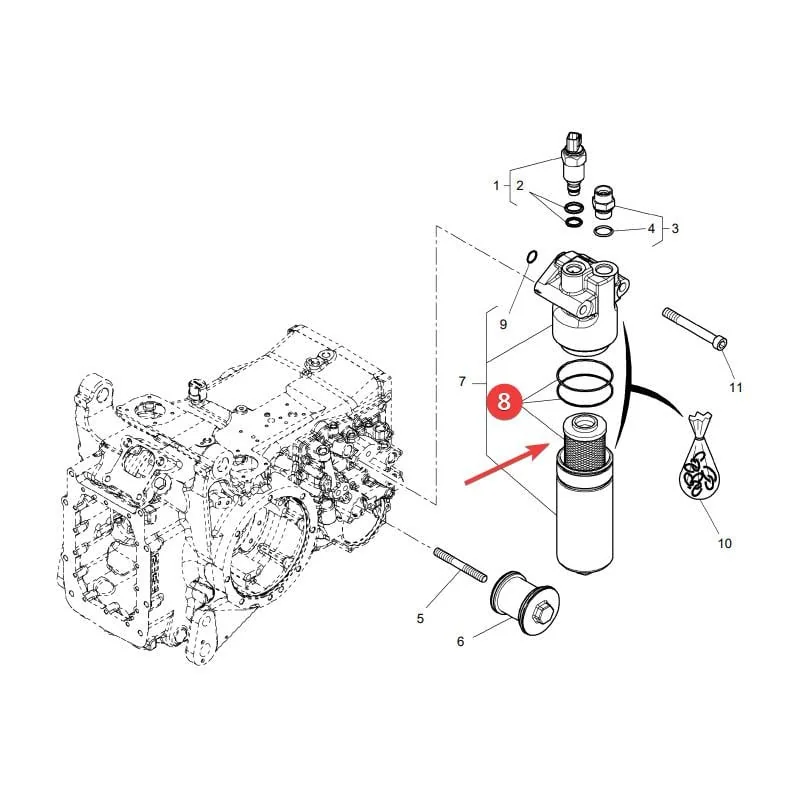 AGCO - ACP0552980 - Massey Ferguson Hydraulikfiltereinsatz
