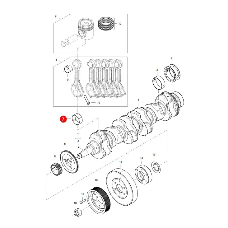 AGCO - ACP0792990 - Pleuellagerschale Massey Ferguson