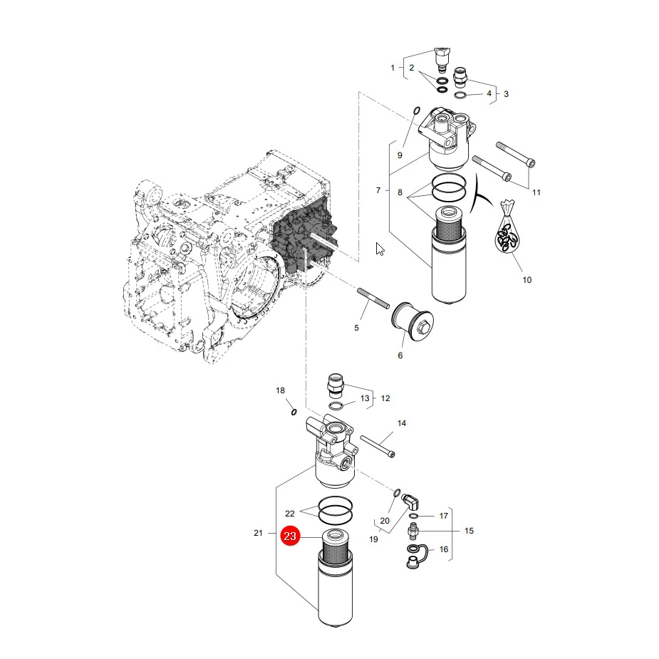 AGCO - ACV0798550 - Hydraulikölfilter Massey Ferguson